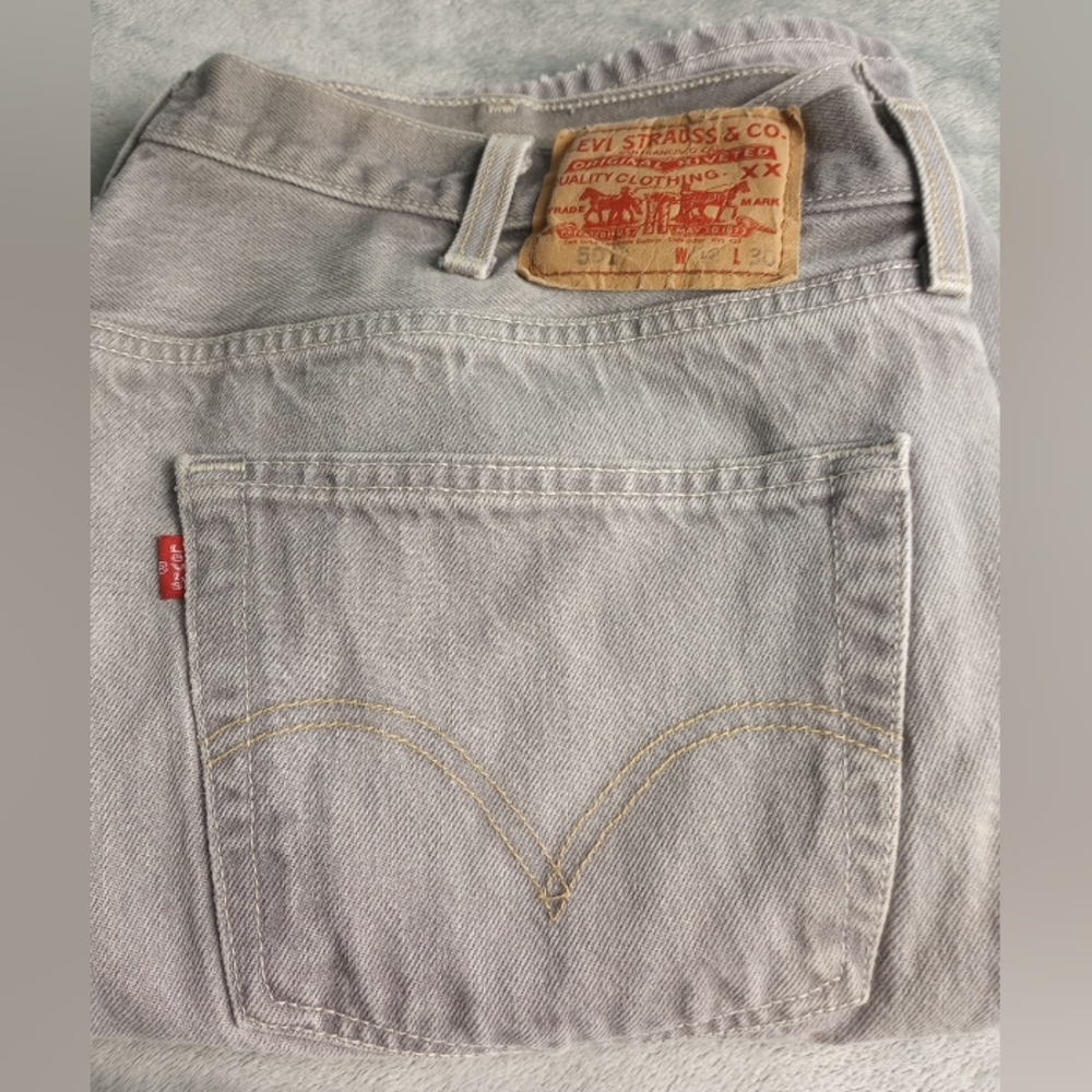 Levi's 501 Jeans Gray Stone Washed, Men's Size 42 X 28
